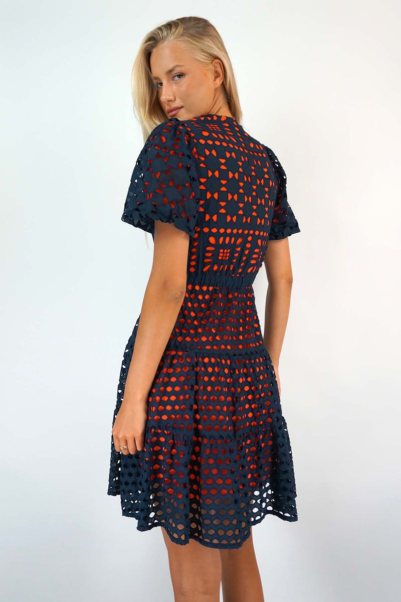 Ives Eyelet Detail Dress
