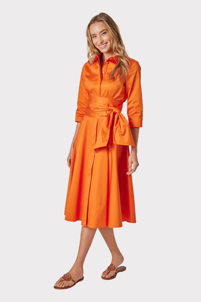 Orange Shirt Dress Orange / Large Orange Shirt Dress Orange / Large