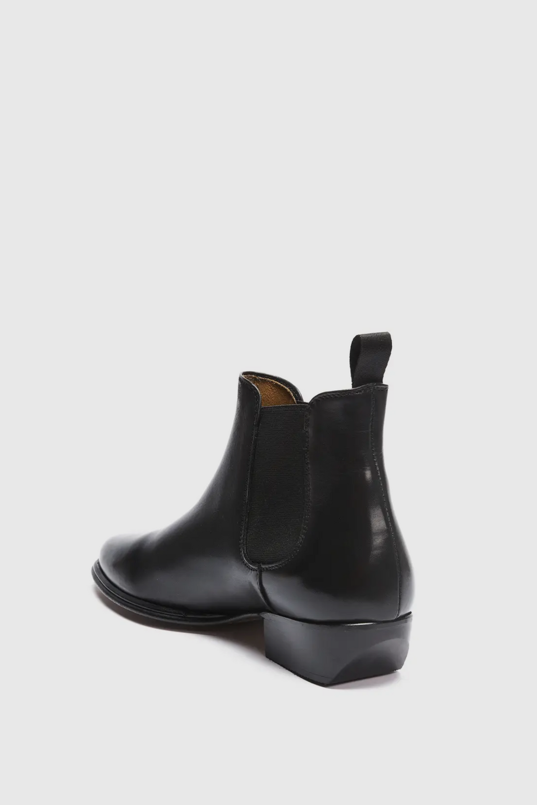 Black Leather Chelsea Boots by Blaq Roller Black CRAZYHORSE LEATHER Chelsea Boots main image 4