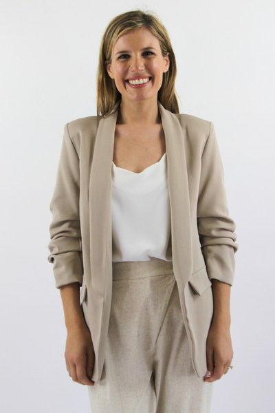 Lugo Outwear Blazer - Cream - The Fabulous Rag 