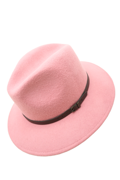 Giselle Soft Wool Pink Fedora Hat - The Fabulous Rag 