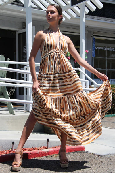 Savannah Halter Maxi Dress - The Fabulous Rag 