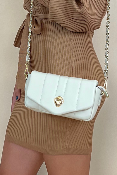 Vivienne Soft Genuine Leather Ivory Bag - The Fabulous Rag 