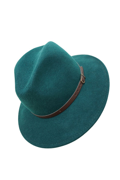 Giselle Soft Wool Fedora Dark Green Hat - The Fabulous Rag 