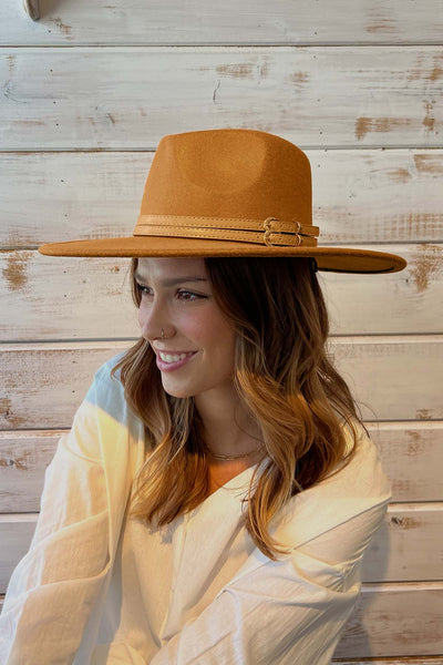 Girls Retreat Camel Fedora Hat - The Fabulous Rag 