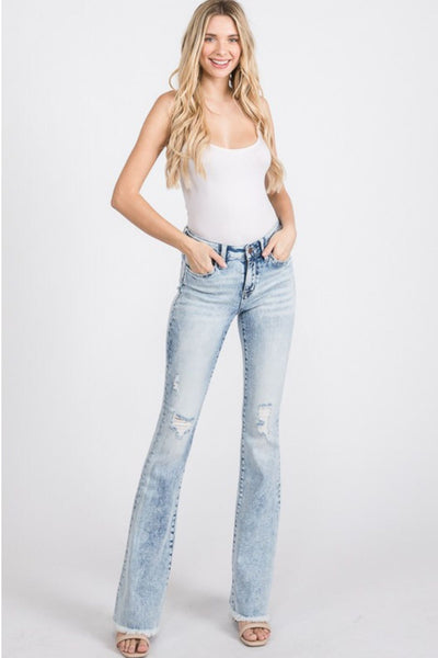 Cabo Mid Rise Flare Denim Jeans - The Fabulous Rag 